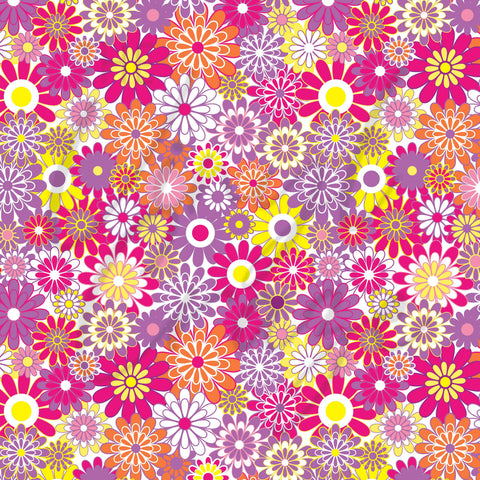 Happy Hippie Flowers Adhesive Vinyl