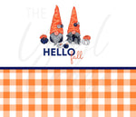 Hello Fall Gnomes 20 or 30 oz Skinny Adhesive Vinyl Wrap