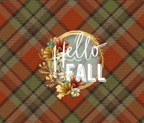 Hello Fall Plaid Adhesive Vinyl