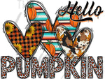 Hello Pumpkin Fall Vibes UV DTF Decal