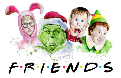 Holiday Friends UV DTF Decal