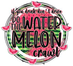 Watermelon Crawl Circle UV DTF Decal