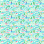 Island Flamingos Adhesive Vinyl