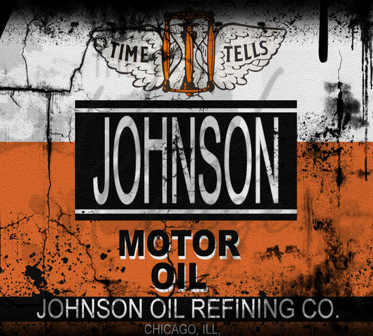 Johnson Motor Oil Adhesive Vinyl Wrap