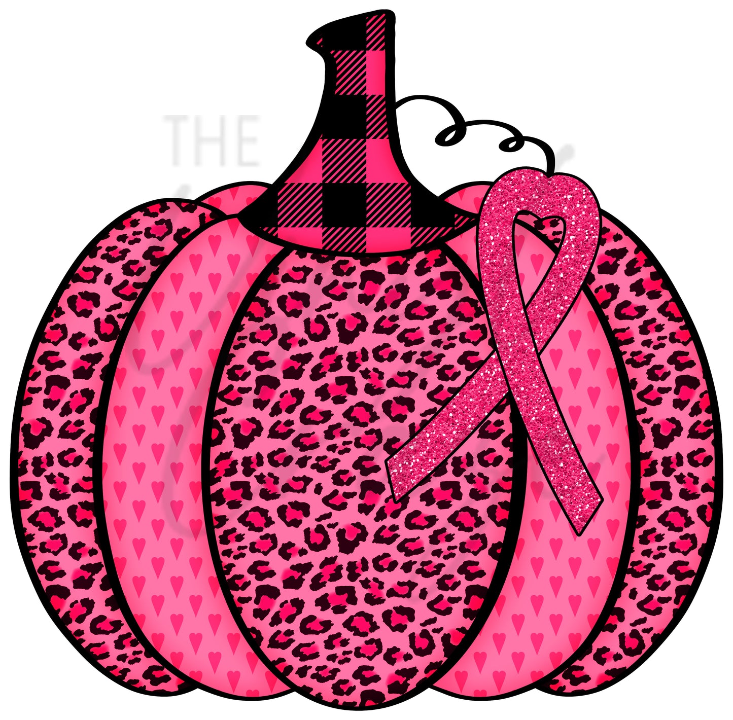 Leopard Breast Cancer Pumpkin UV DTF Decal