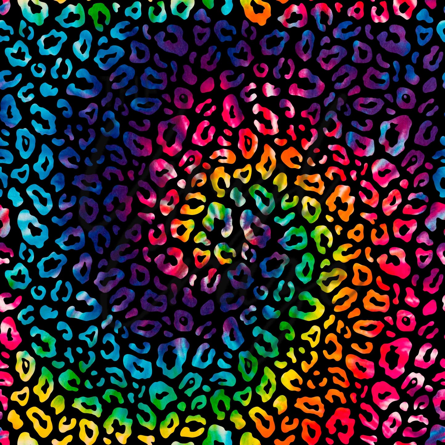 Leopard Swirl Rainbow - Adhesive Vinyl