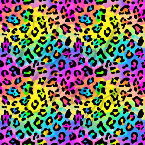 Lisa Frank Cheetah Rainbow Adhesive Vinyl