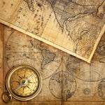 Map With Compass - Adhesive Vinyl
