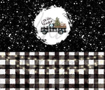 Merry Christmas Black & White Plaid 20 or 30 oz Skinny Wrap