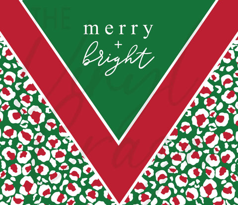 Merry & Bright Cheetah 20 or 30 oz Skinny Adhesive Vinyl Wrap