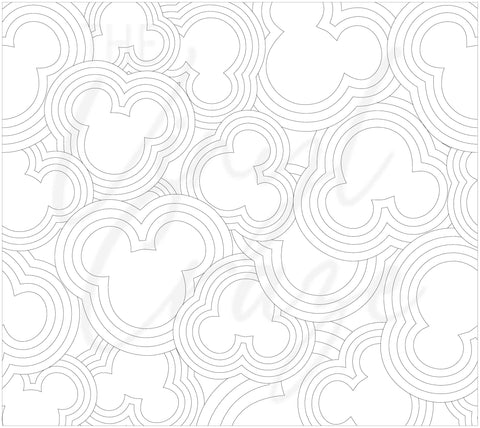 Mouse Heads 20oz Straight Cut file SVG