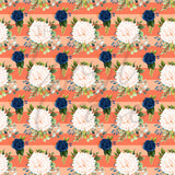 Navy Blue, Pink and Peach Florals Adhesive Vinyl