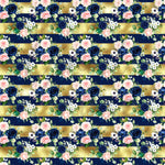 Navy Blue, Pink and Peach Florals Adhesive Vinyl