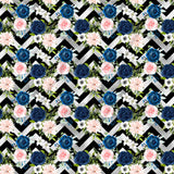 Navy Blue, Pink and Peach Florals Adhesive Vinyl