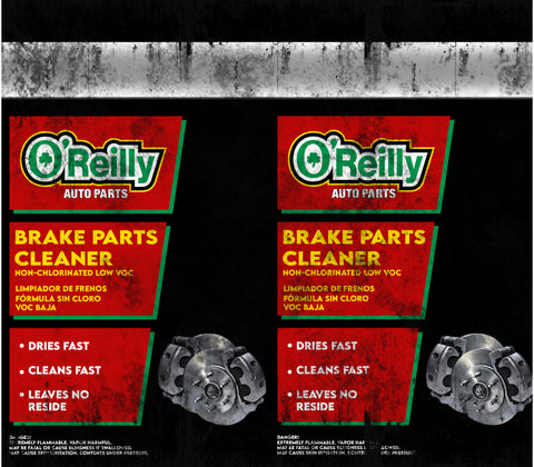 O'Reilly Brake Cleaner Adhesive Vinyl Wrap