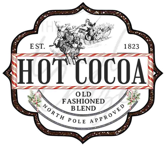 Old Fashioned Hot Cocoa UV DTF Decal