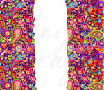 Paisley Hippie Floral 20 oz Skinny Adhesive Vinyl Wrap