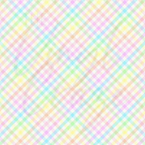 Pastel Rainbow Plaid Adhesive Vinyl