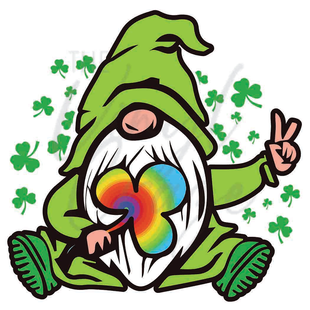 Peace St. Patrick's Day Gnome JPEG Download