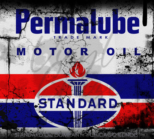 Permalube Motor Oil Adhesive Vinyl Wrap