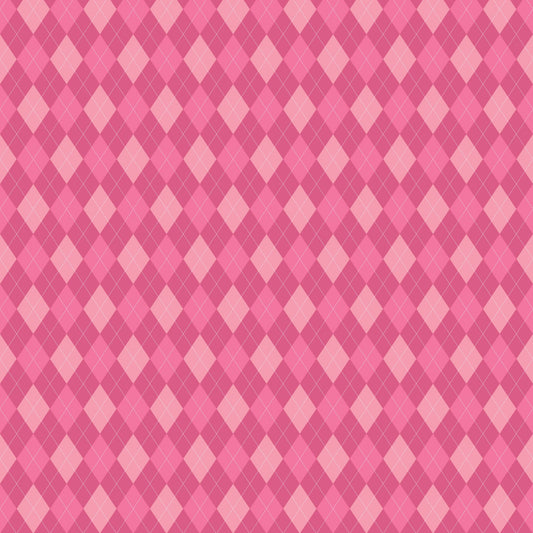 Pink Argyle - Adhesive Vinyl
