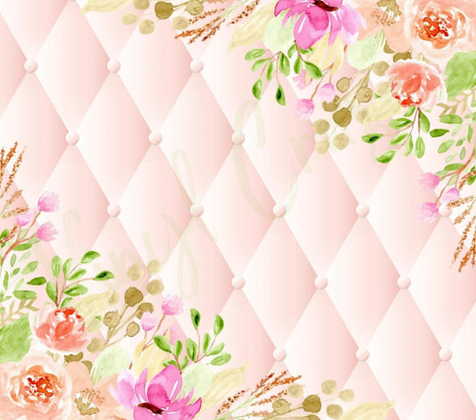 Watercolor Pink Floral Tufted Wrap