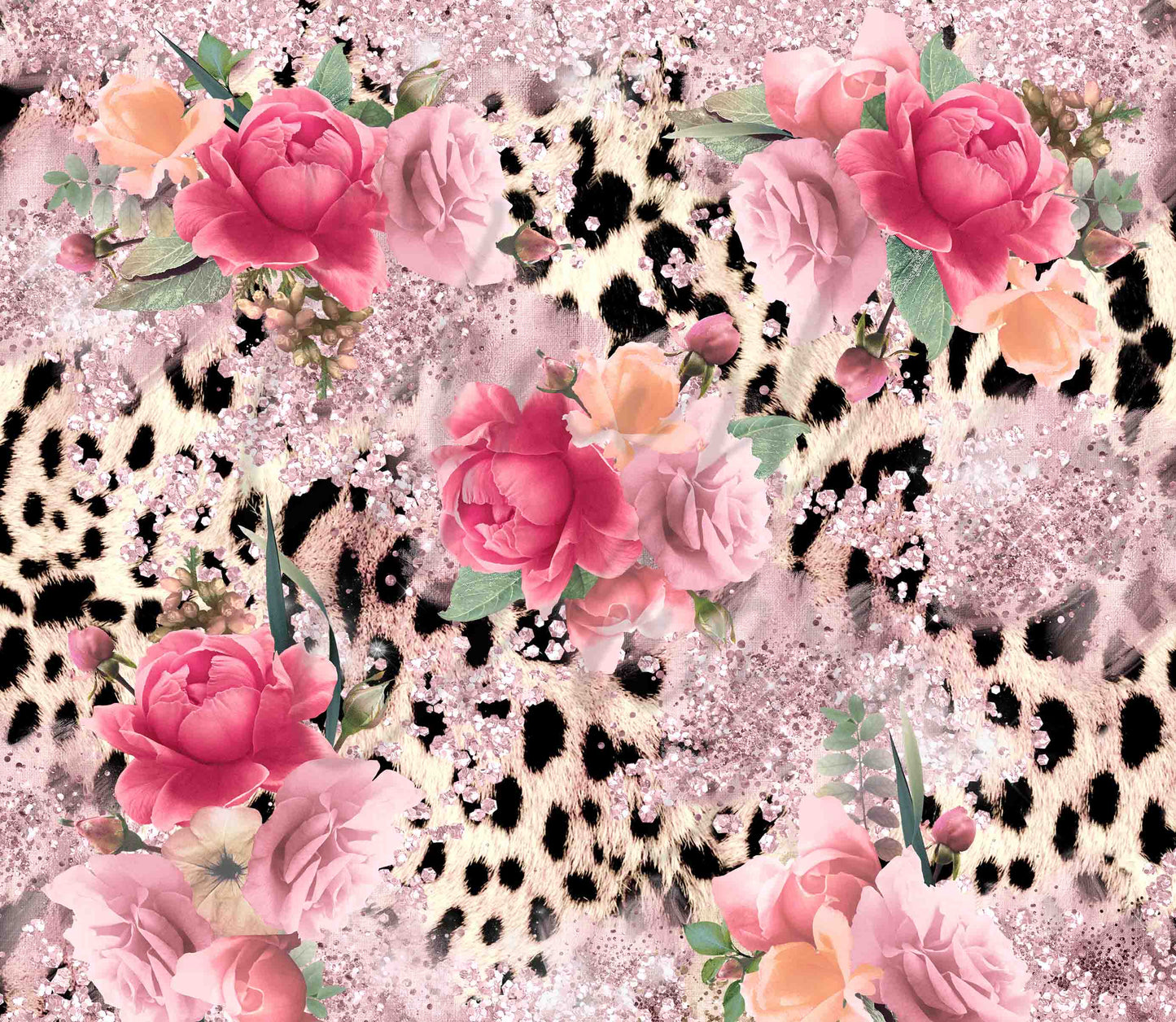 Pink and Red Animal Roses Adhesive Vinyl Wrap