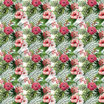 Pink and White Tropical Florals Adhesive Vinyl