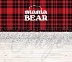 Plaid Wood Mama Bear 20 or 30 oz JPEG Download