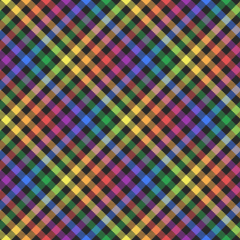 Rainbow Plaid - Adhesive Vinyl