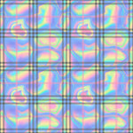 Rainbow Swirled Plaid - Adhesive Vinyl