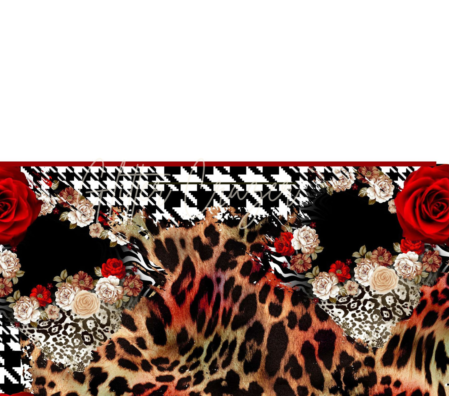 Red Roses and Houndstooth wraps and decal- 6 Designs