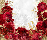 Red and Rose Gold Roses Adhesive Vinyl Wrap