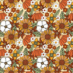 Retro Fall Floral Adhesive Vinyl