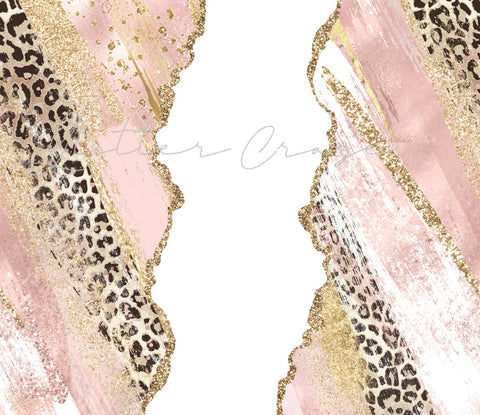 Rose Gold Marble Leopard Adhesive Vinyl Wrap