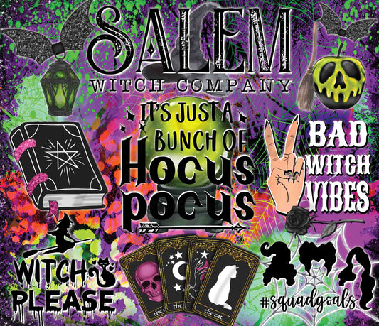 Salem Witch Company 20 or 30 oz Skinny Adhesive Vinyl Wrap