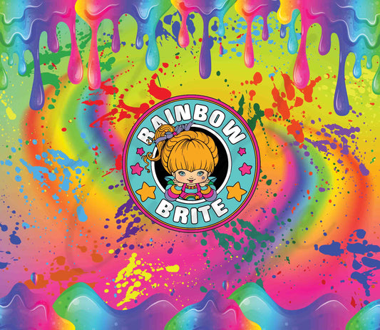 Shine Rainbow Brite 20 or 30 oz Skinny Adhesive Vinyl Wrap