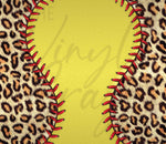 Softball Leopard 20 oz Skinny Adhesive Vinyl Wrap