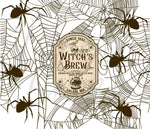 Spider Web Witch's Brew 20 or 30 oz Skinny Adhesive Vinyl Wrap