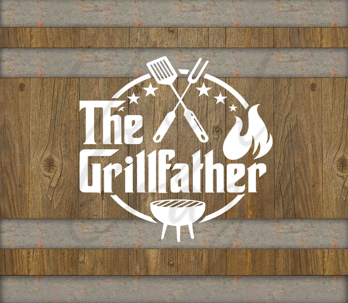 The Grillfather 20 or 30 oz Skinny Adhesive Vinyl Wrap