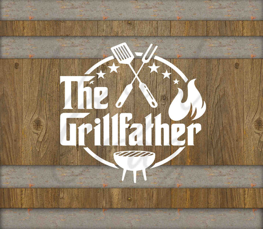 The Grillfather 20 or 30 oz Skinny Adhesive Vinyl Wrap