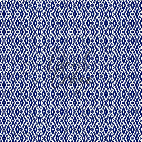 Blue and White Tribal Art - Adhesive Vinyl