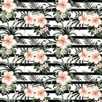 Tropical Striped Hibiscus Adhesive Vinyl