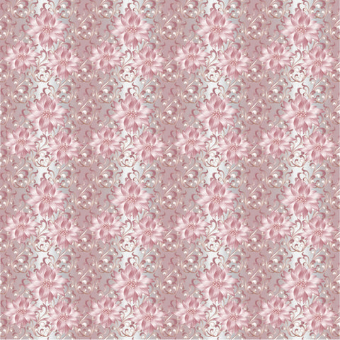 Vintage Pink Flowers - Adhesive Vinyl