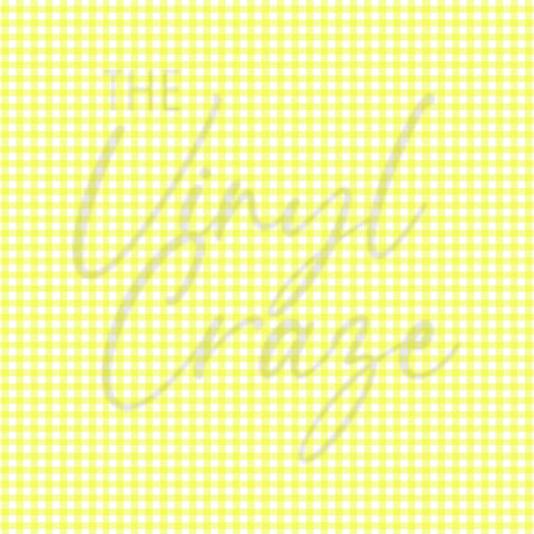 Yellow Gingham - Adhesive Vinyl