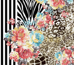 Watercolor Floral on animal print wraps- 6 designs