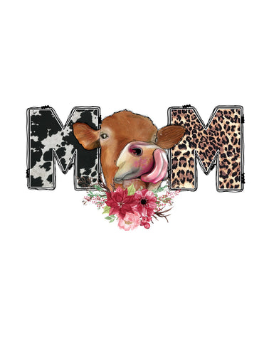 Cow Mom UV DTF Decal
