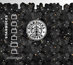 Black Damask Starbux Adhesive Vinyl Wrap