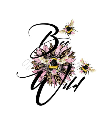 Bee Wild Decal Digital Download JPG