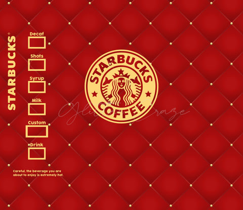 Starbux Red Adhesive Vinyl Wrap